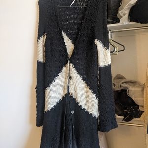 Knit long duster